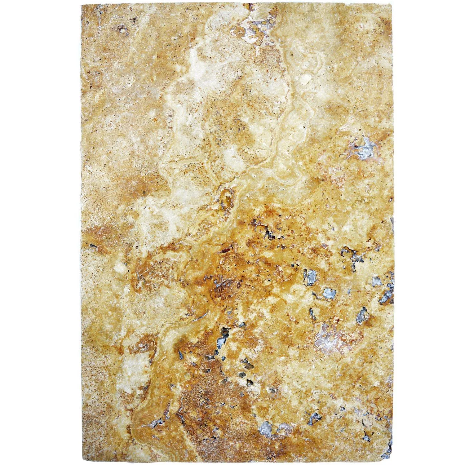 Pietra Naturale Piastrelle Travertin Castello Gold 40,6x61cm Pietra Naturale Piastrelle Travertin Castello Gold 40,6x61cm
