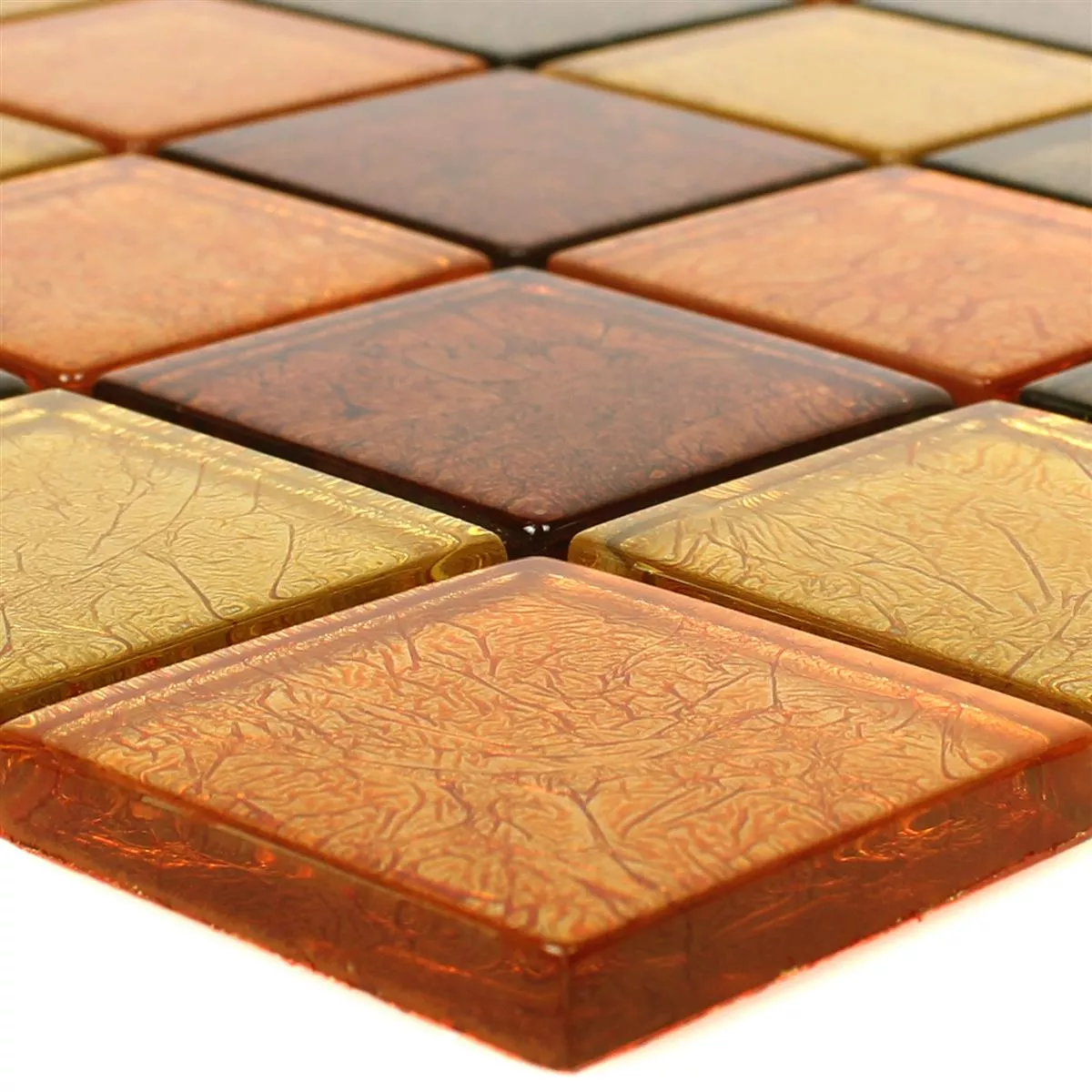 Mosaico Vetro Piastrella Curlew Giallo Arancione 48