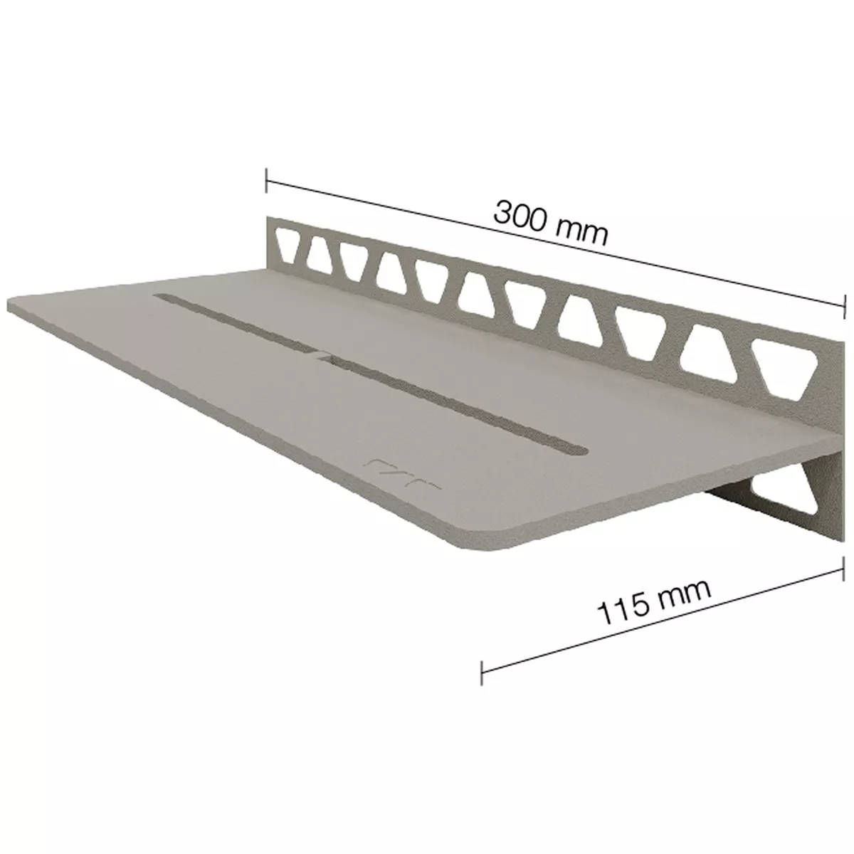 Mensola per doccia Mensola a muro Schlüter rettangolare 30x11,5 cm beige puro