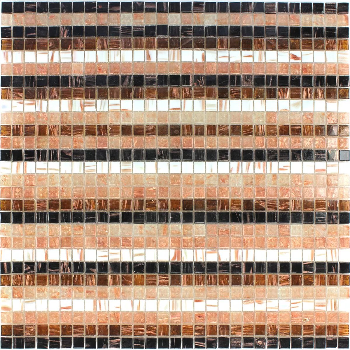 Mosaico Vetro Effetto Stripe Multi Mix