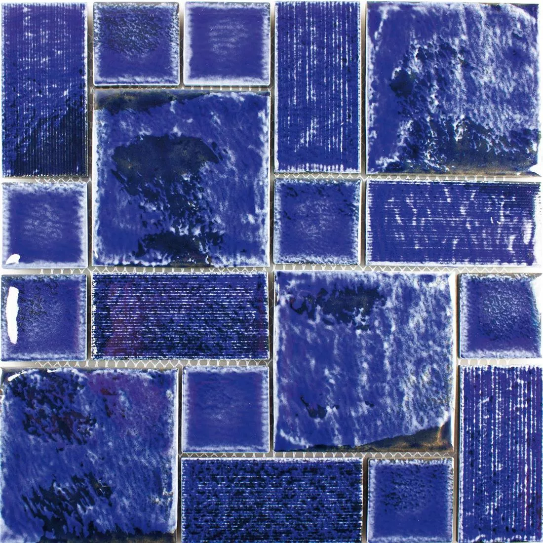 Ceramica Mosaico Bangor Lucida Blu Mix