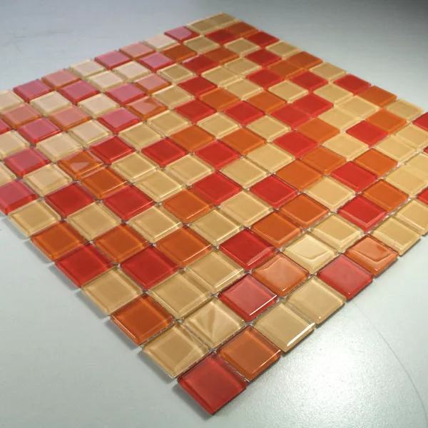 Mosaico Vetro Piastrella Valencia Rosso Arancione