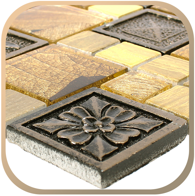 Pavimento In Mosaico Di Piastrelle Per Bagno E Doccia In Ciottoli Di Metallo Orhi 3760227383382