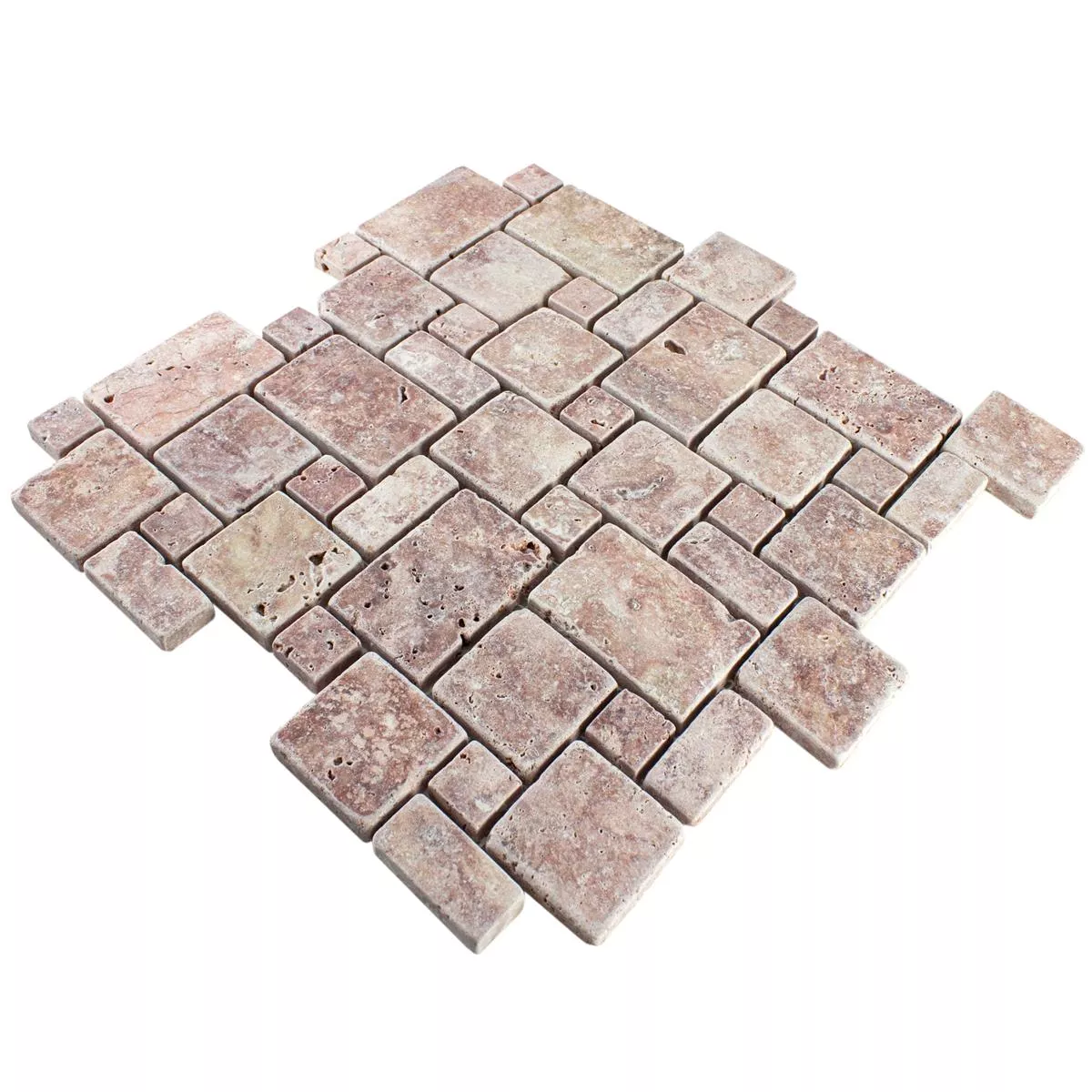 Pietra Naturale Travertino Mosaico LaGrange Rosso