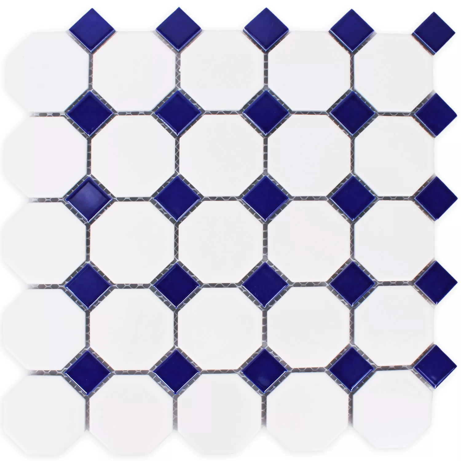 Mosaico Ceramica Octagon Belami Bianco Blu