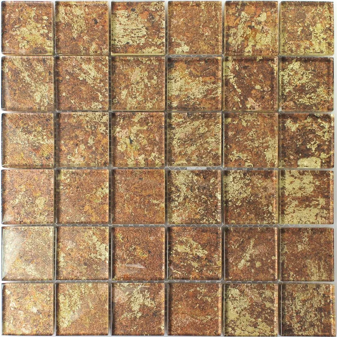 Mosaico Di Vetro Piastrelle Pueblo Rustico Giallo Arancione