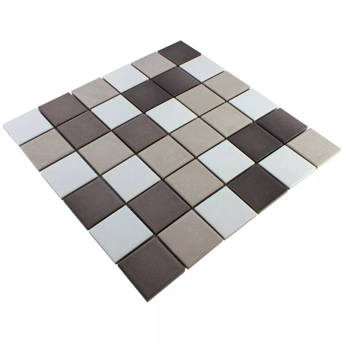 Campione Ceramica Mosaico Piastrelle Orion Marrone Beige