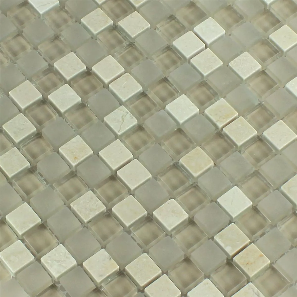 Campione Mosaico Vetro Marmo Barbuda Crema 