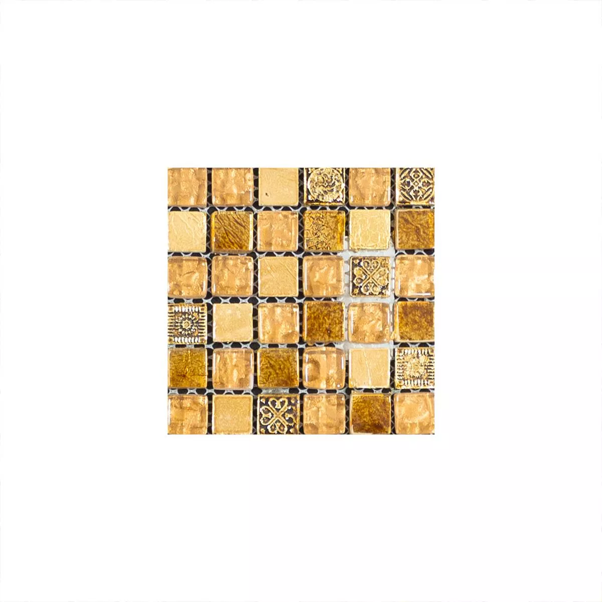 Campione Vetro Marmo Mosaico Majestic Beige Oro