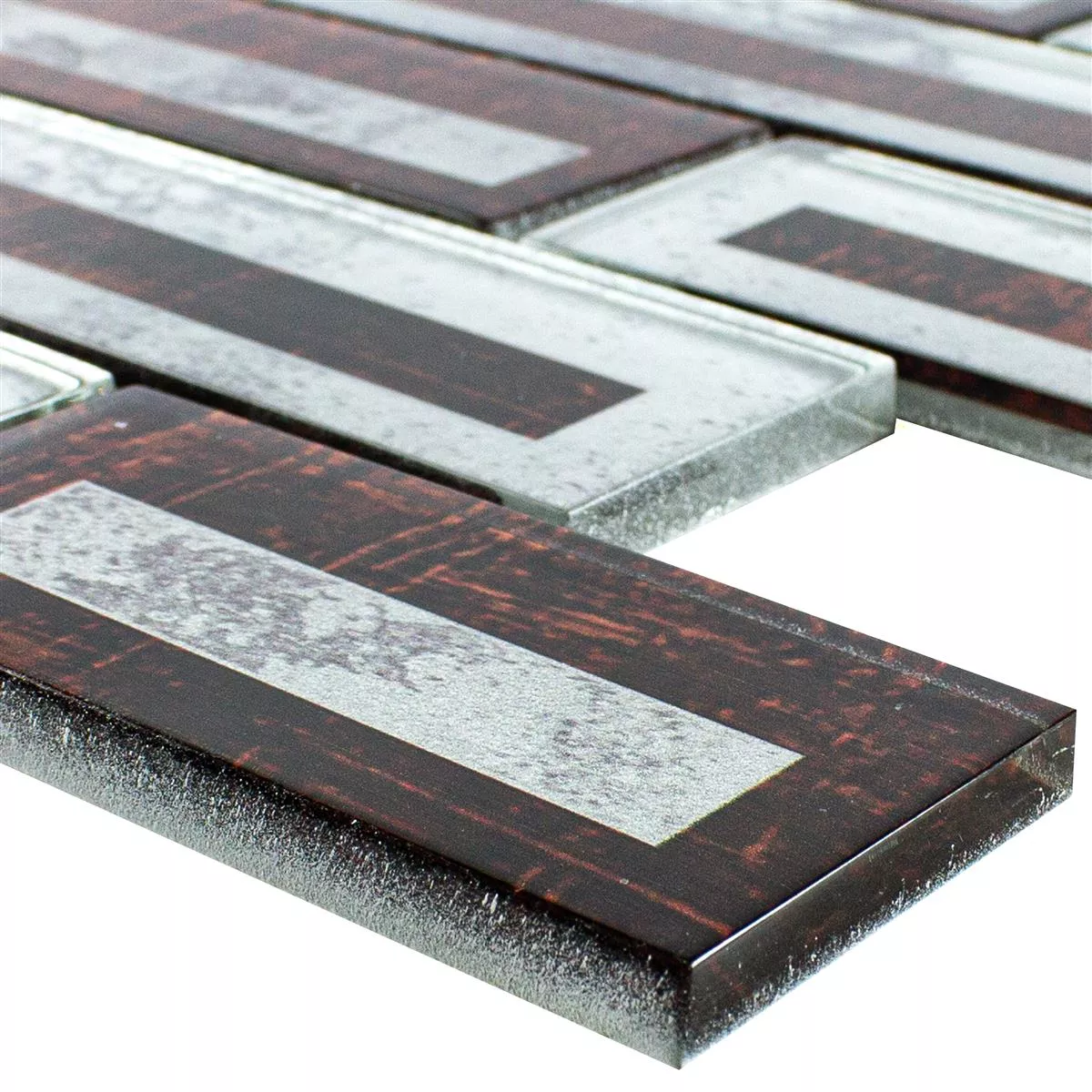 Mosaico Di Vetro Piastrelle Romans 2D Effetto Marrone Mosaico Di Vetro Piastrelle Romans 2D Effetto Marrone