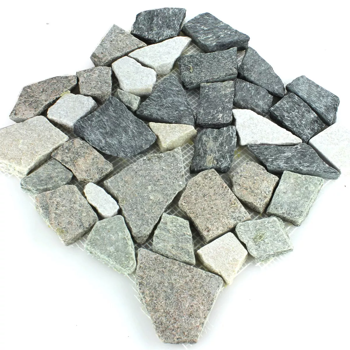 Mosaico Marmo Rotte Piastrelle Basalt