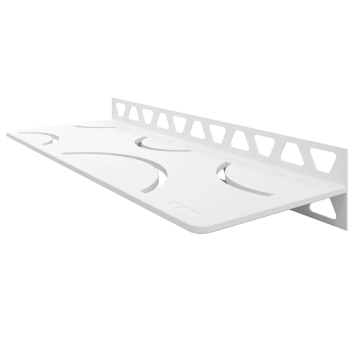 Mensola per doccia Mensola a muro Schlüter rettangolare 30x11,5 cm Curve bianco