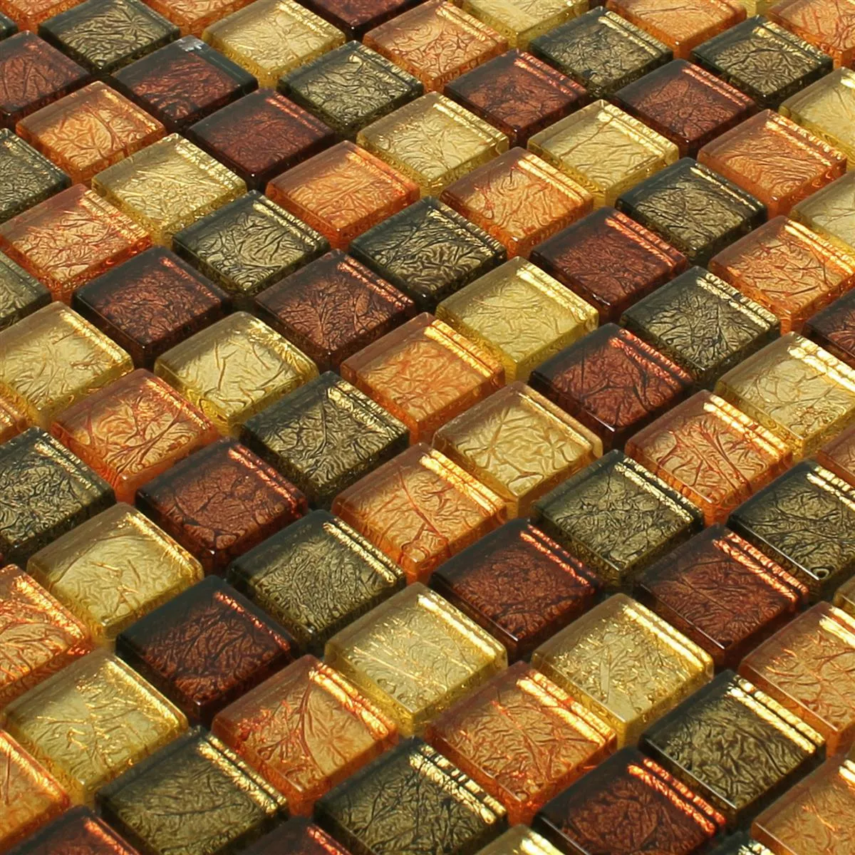 Mosaico Vetro Piastrella Curlew Giallo Arancione 23