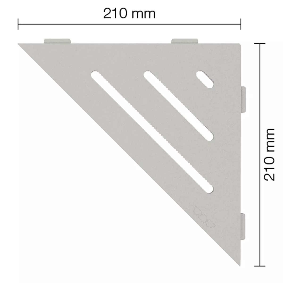 Mensola a muro Mensola per doccia Schlüter triangolo 21x21 cm Wave Beige