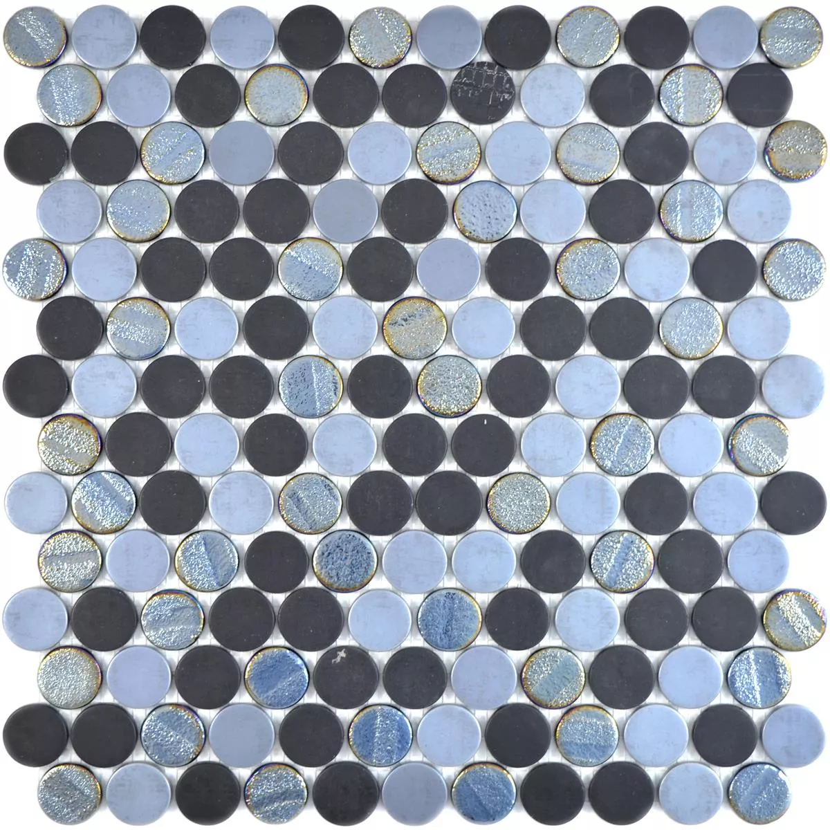 Mosaico Di Vetro Piastrelle Albany Rotonda Color Mix