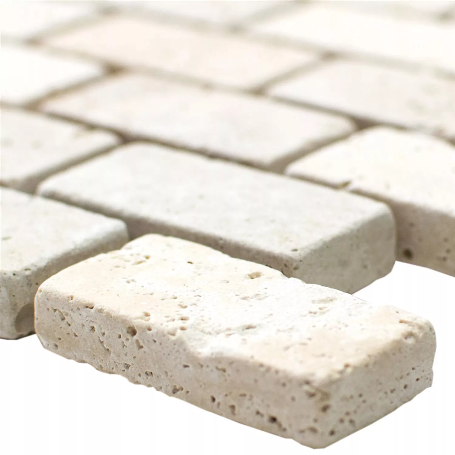 Mosaico Travertin Barga Beige Brick