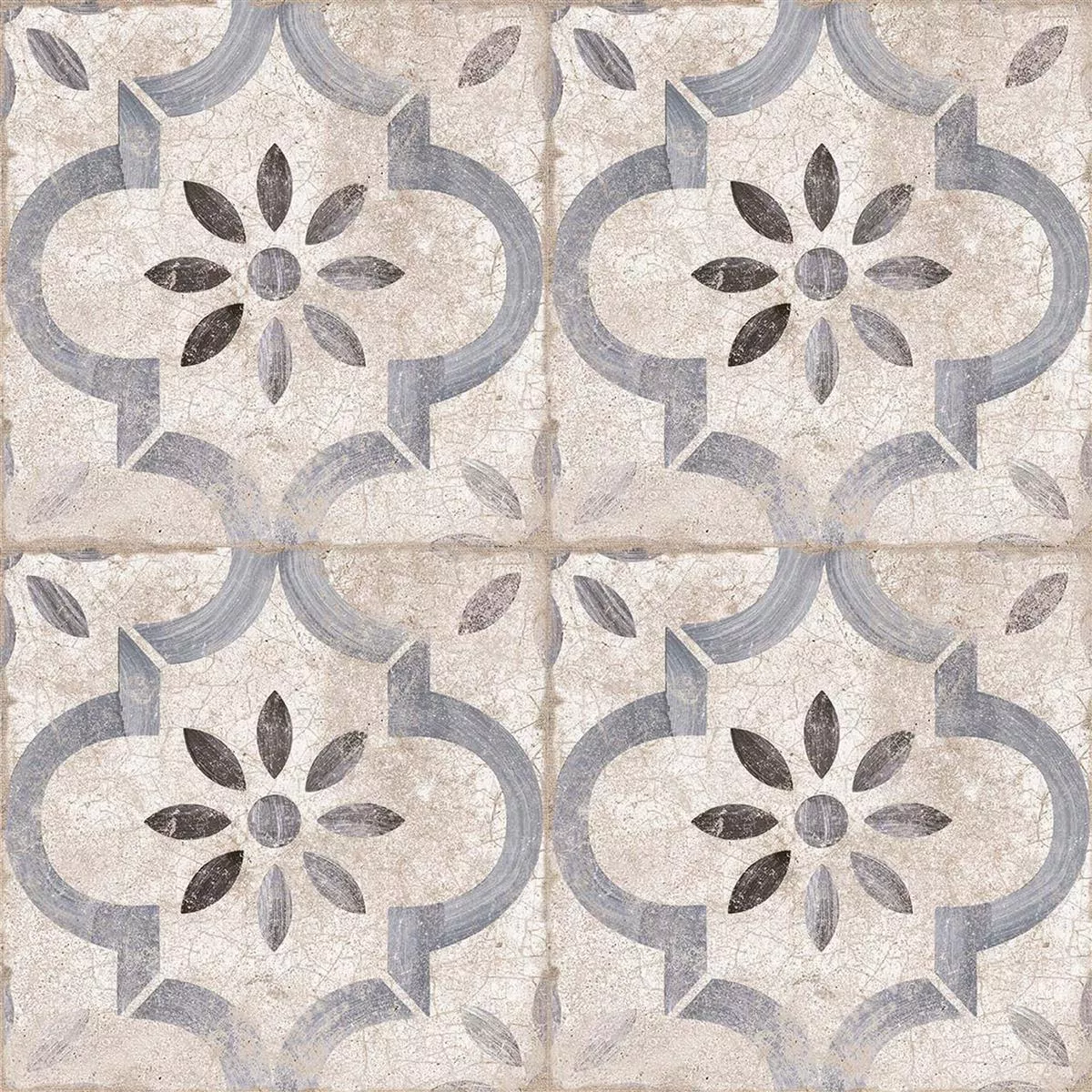 Gres Porcellanato Piastrelle Allora Decorative Blu 22,5 x 22,5cm