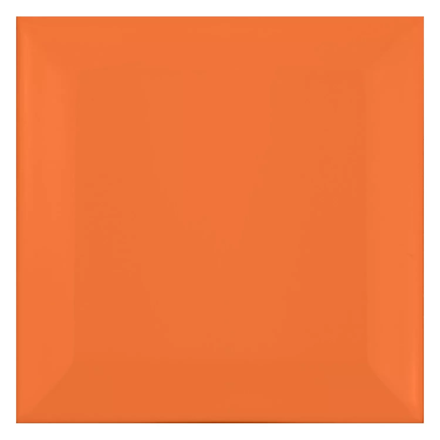 Piastrella metropolitana Arancione Opaco 10x10 cm Sfaccettatura Catarina Naranja