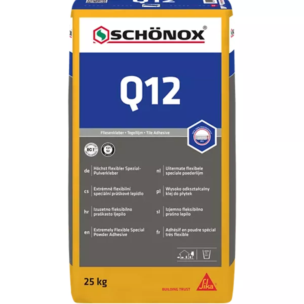 Colla per piastrelle Schönox Q12 adesivo speciale in polvere 25 kg