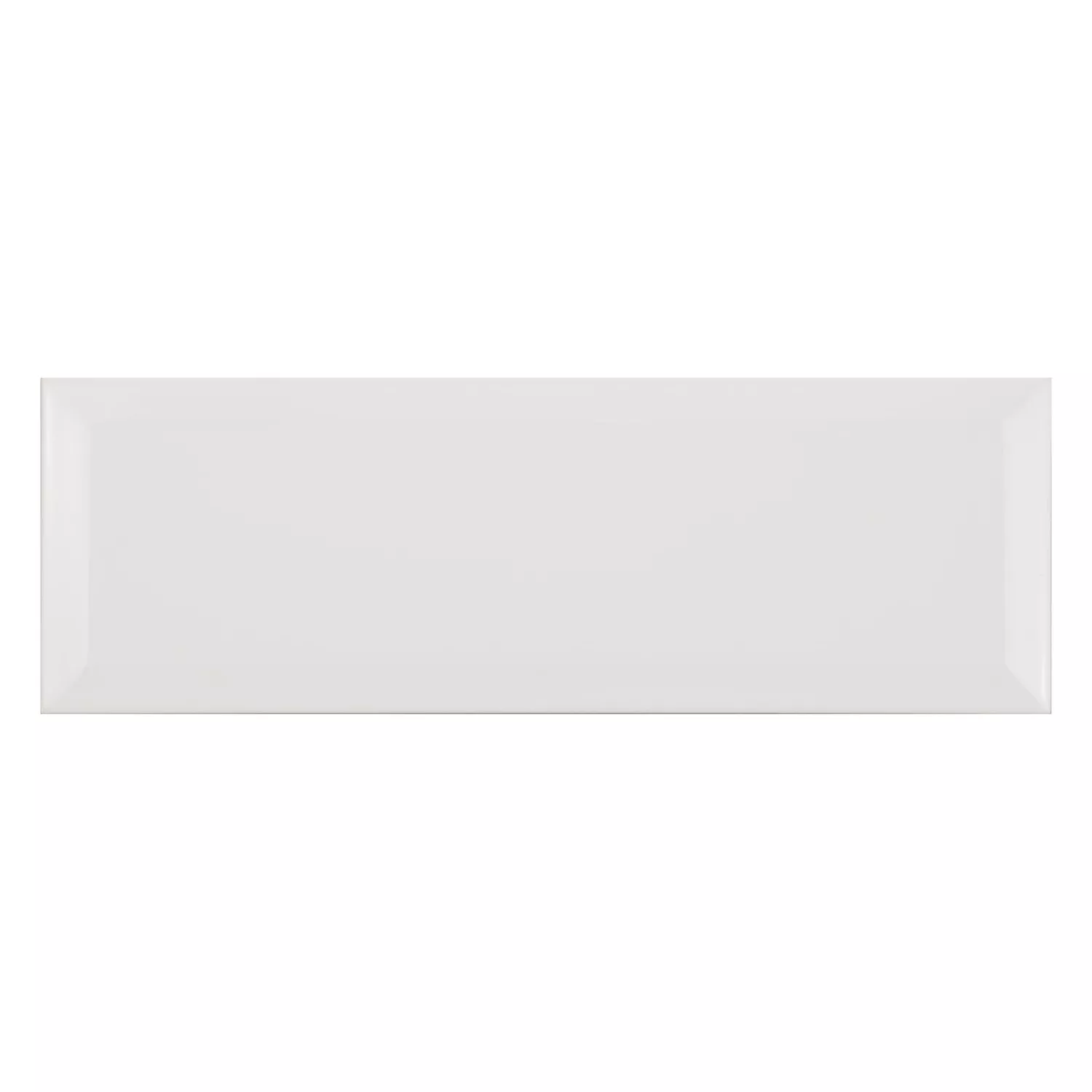 Piastrella metropolitana Bianco Opaco 10x30 cm Sfaccettatura El Paso Blanco