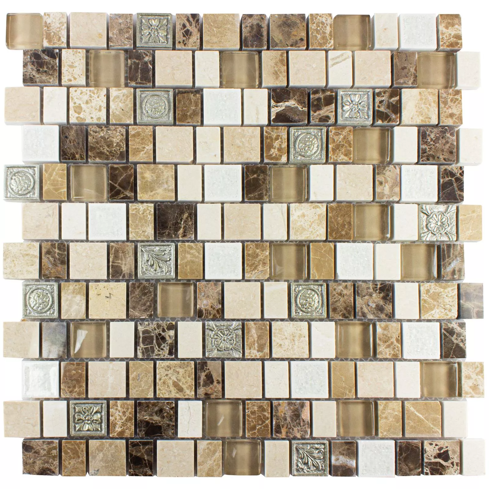 Campione Mosaico Moranbah Marrone Beige Bianco