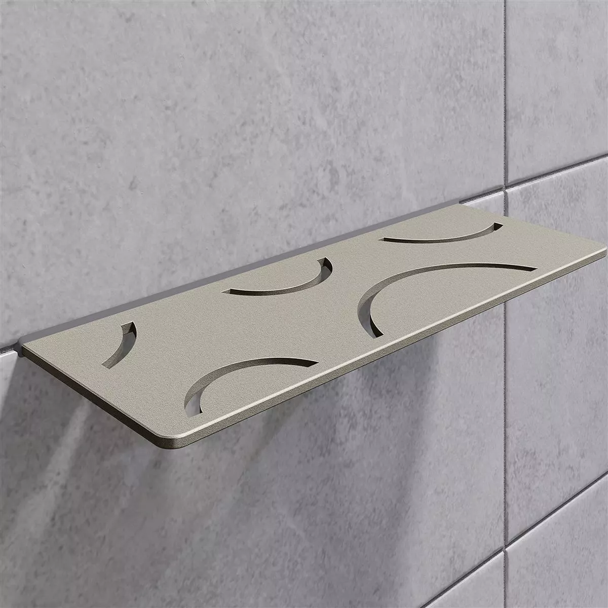 Mensola per doccia Mensola a muro Schlüter rettangolare 30x11,5 cm Curva grigio