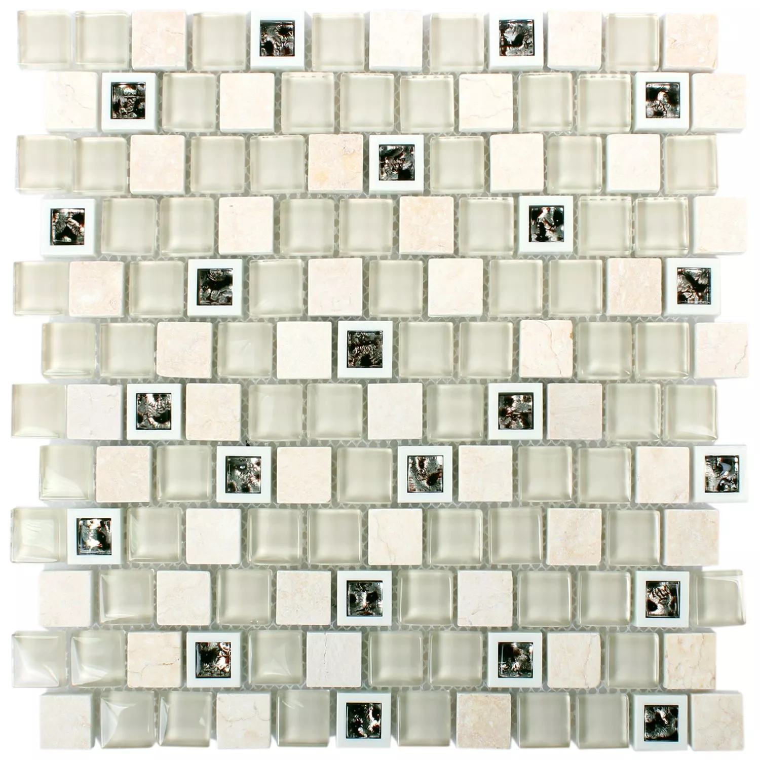Vetro Plastica Pietra Naturale Mosaico Historico Beige Mix