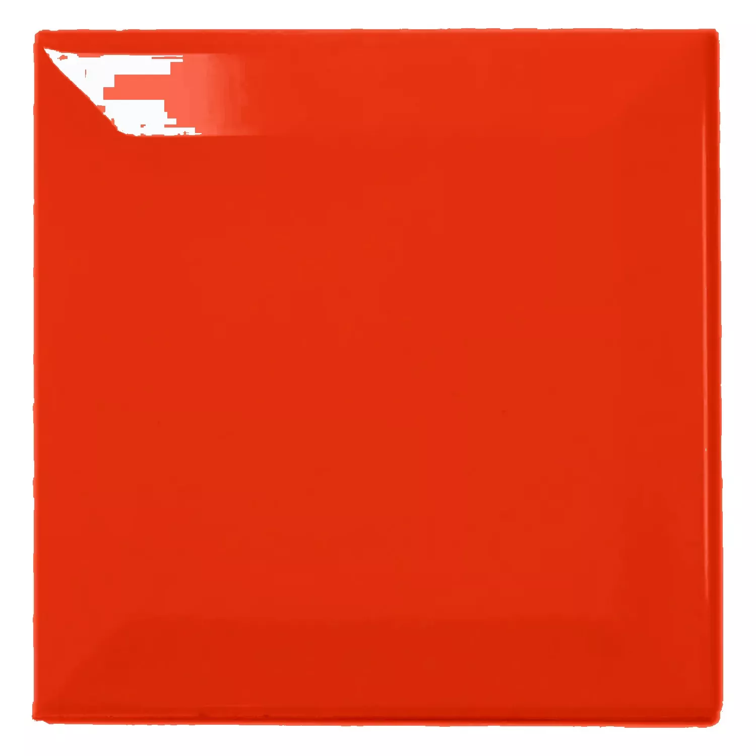 Piastrella metropolitana Rosso Lucida 10x10 cm Sfaccettatura Catarina Rojo