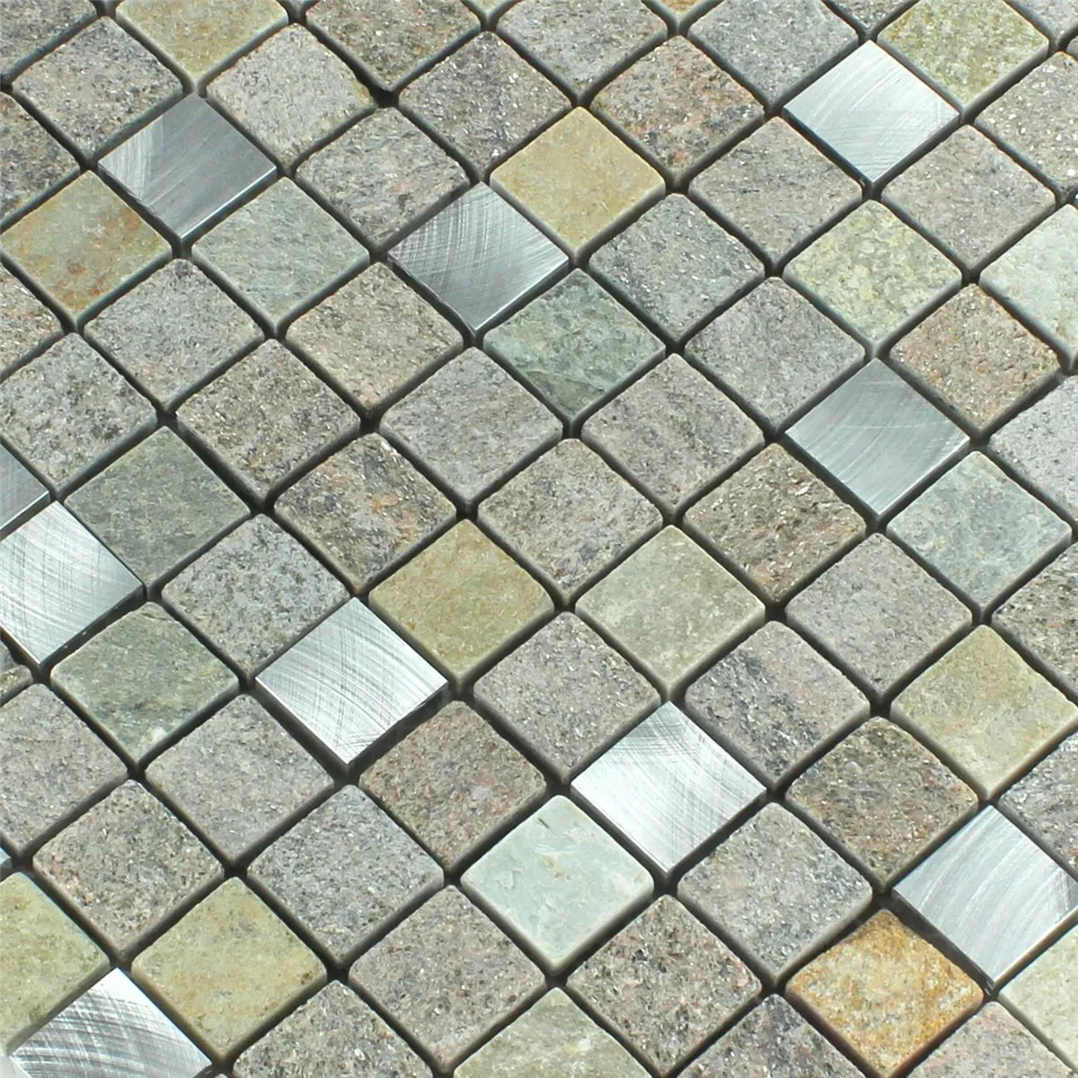 Campione Mosaico Quarzite Alluminio Pietra Naturalen