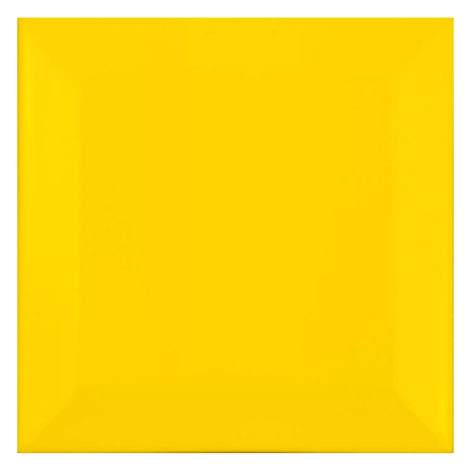 Piastrella metropolitana Giallo Opaco 10x10 cm Sfaccettatura Catarina Sol