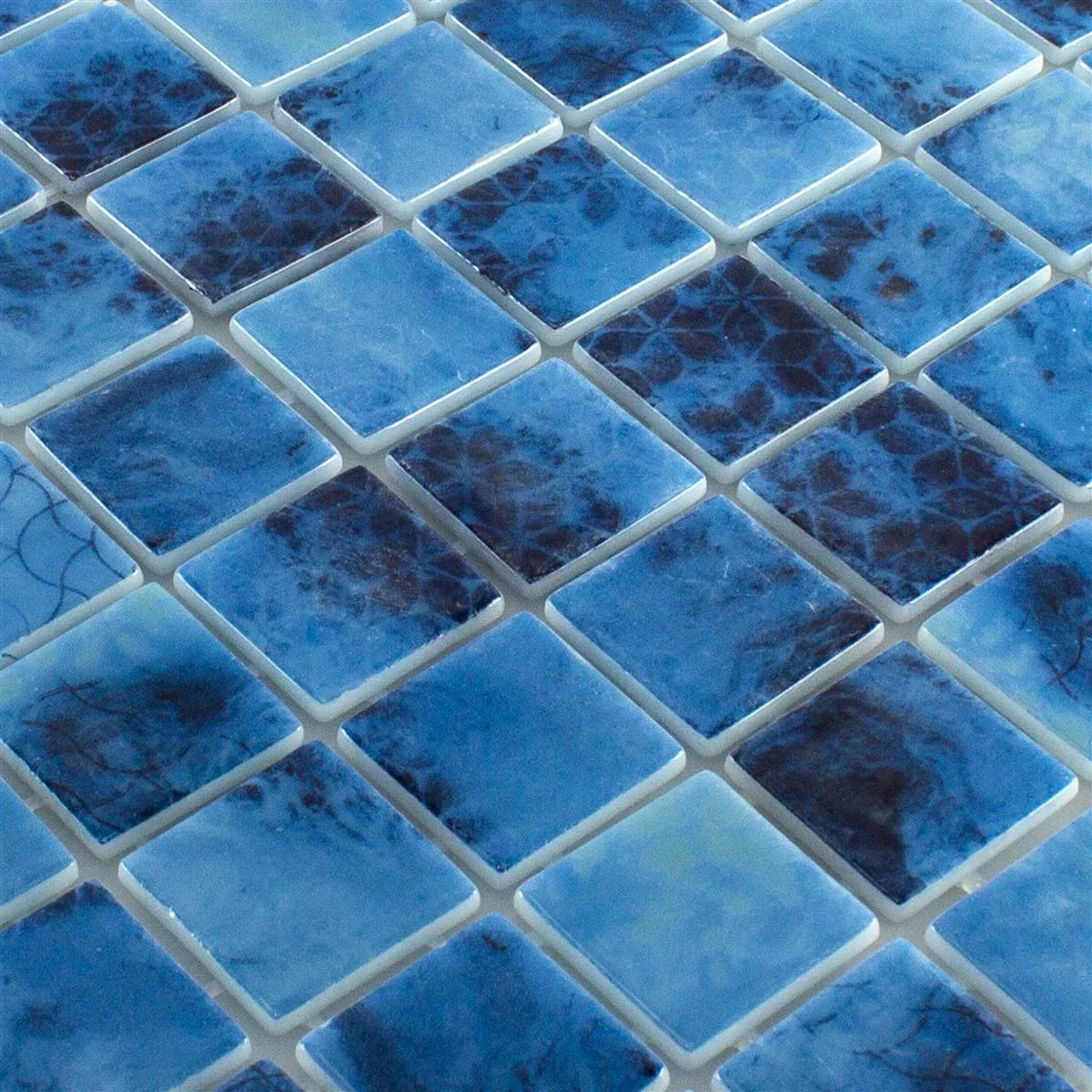Mosaico vetro piscina Baltic Blu 38x38mm