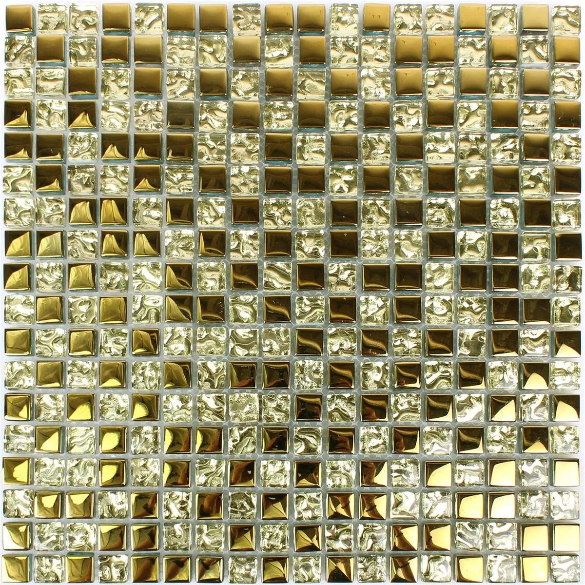 Mosaico Vetro Piastrella Moldau Oro