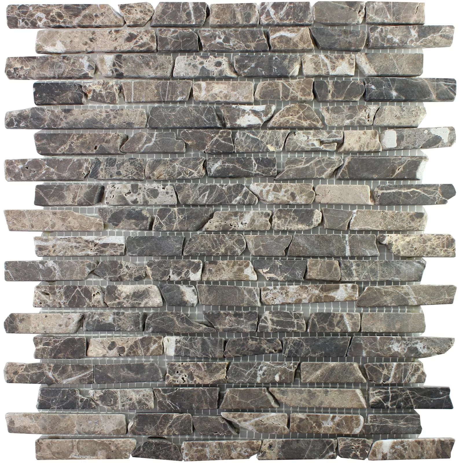 Campione Marmo Pietra Naturale Mosaico Rocky Marrone