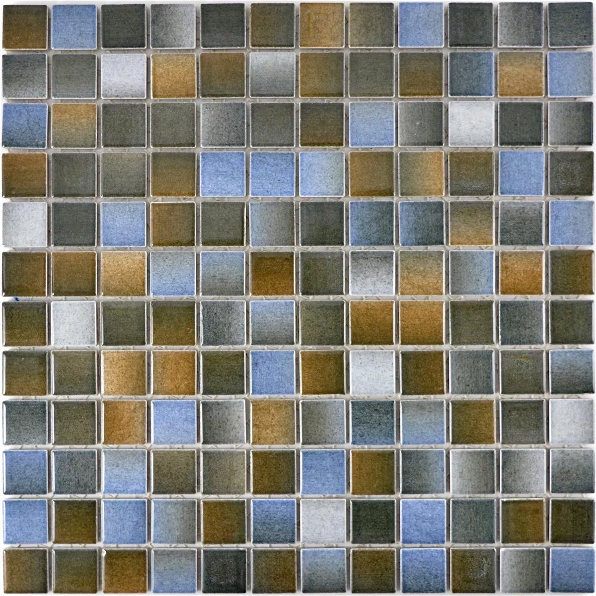 Campione Ceramica Mosaico Picasso Marrone Blu