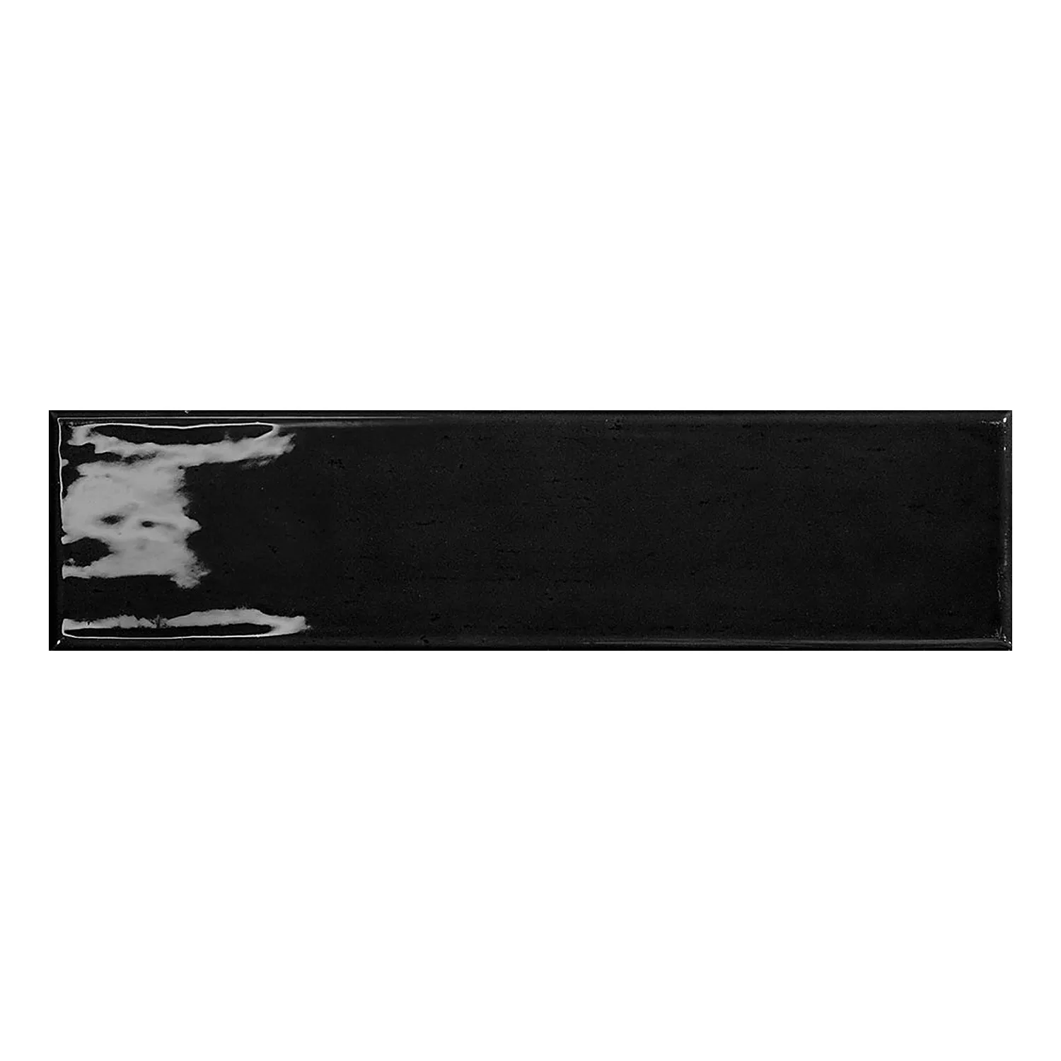 Capena Nero Lucida Rustico 7,5x30 cm Negro
