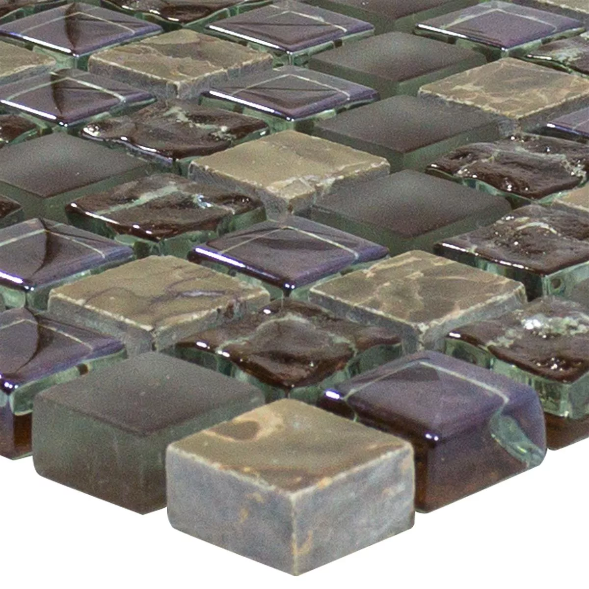 Mosaico Vetro Marmo Estrella Marrone Mosaico Vetro Marmo Estrella Marrone