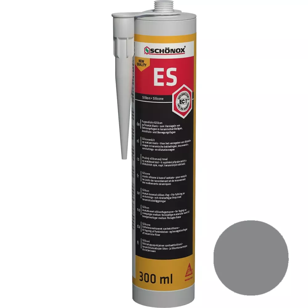 Sigillante siliconico per giunti Schönox ES Platinum Grey (300 ml)