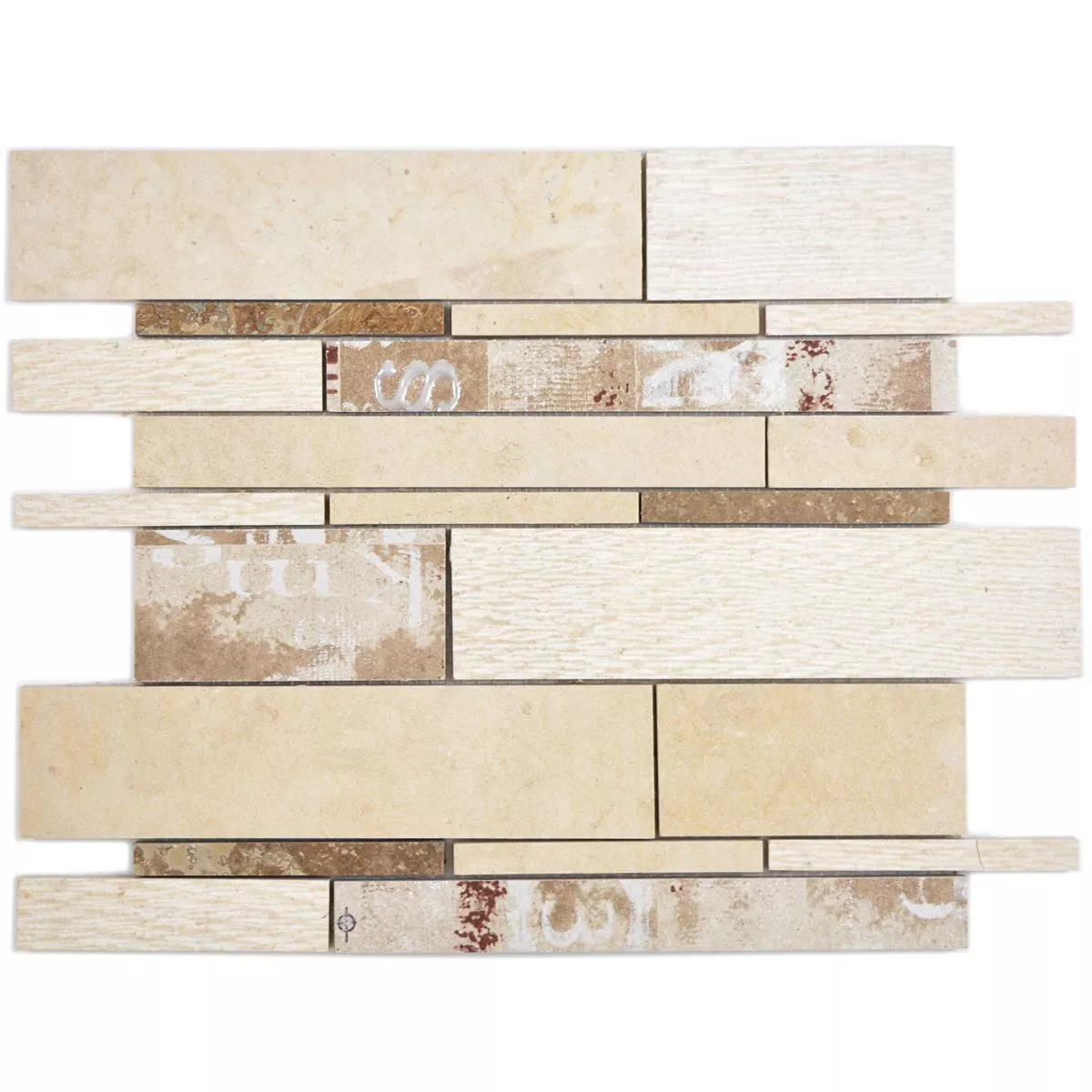 Campione Ceramica Mosaico Mythos Pattern Grigio Beige Terracotta