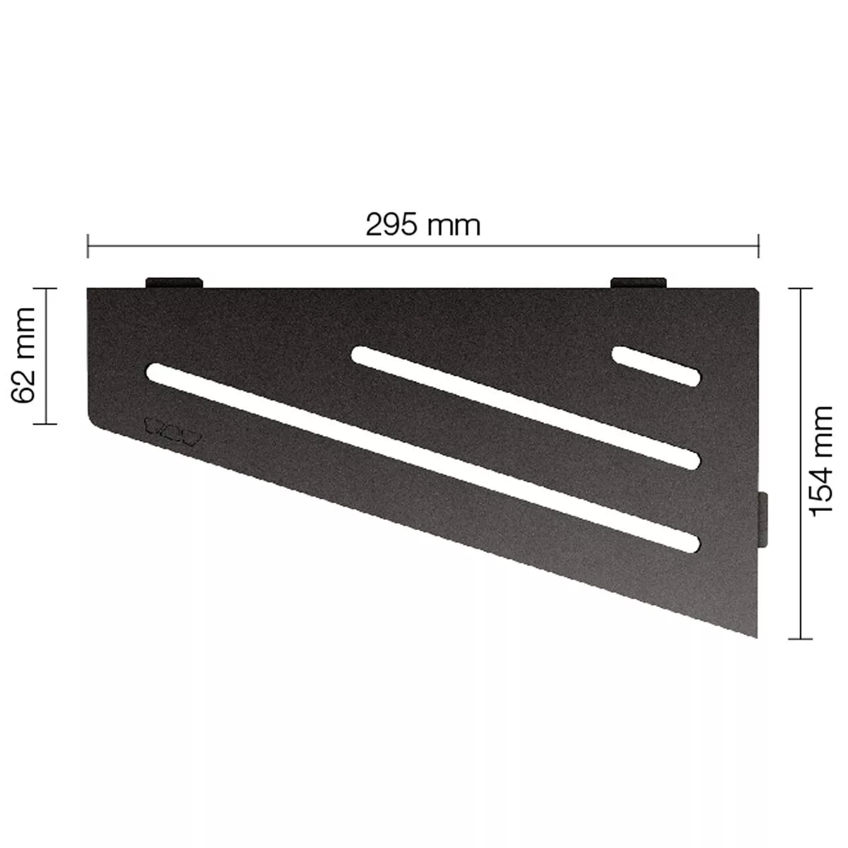 Mensola a muro Mensola per doccia Schlüter quadrata 15,4x29,5 cm onda antracite