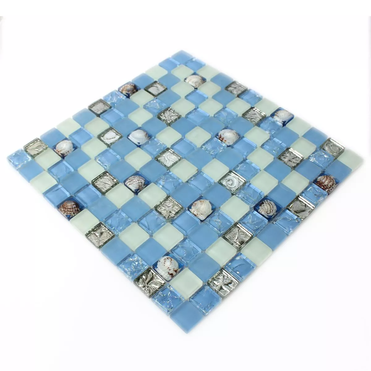 Mosaico Vetro Cozze Blu Mix