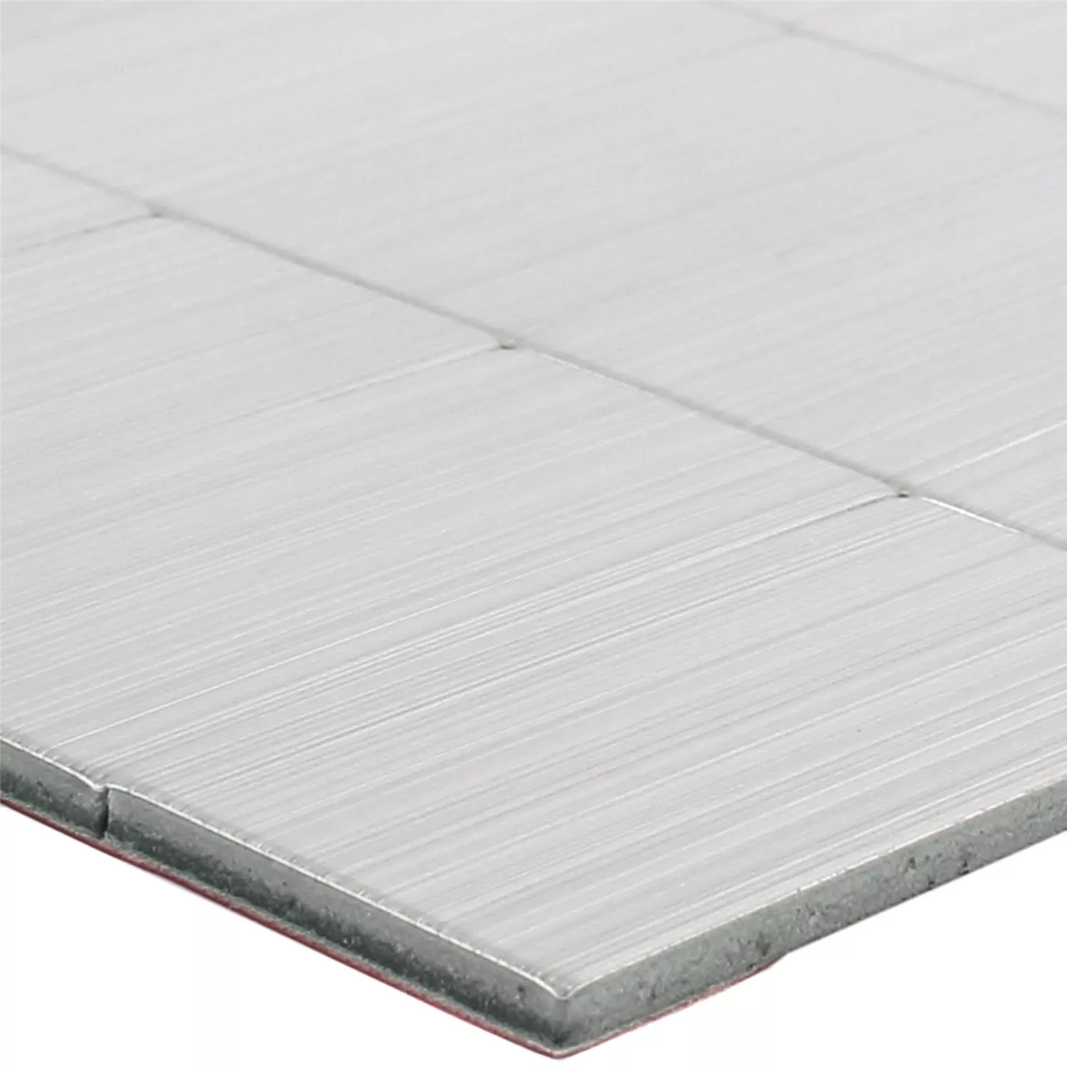 Mosaico Metallo Autoadesivo Mikros Argento Rettangolo