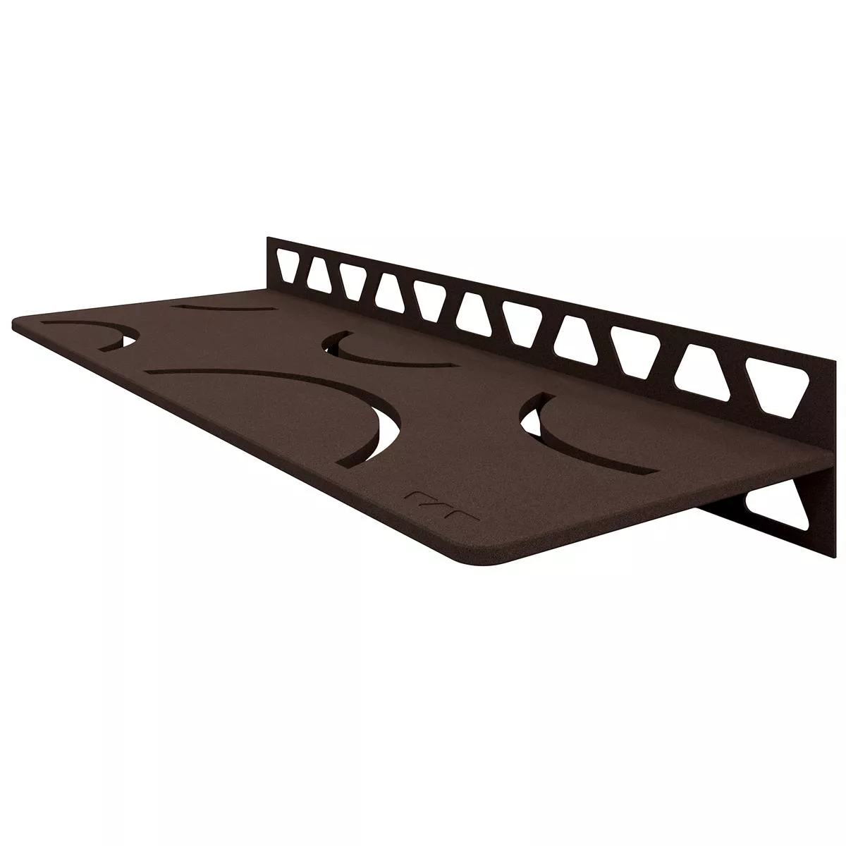 Mensola per doccia Mensola a muro Schlüter rettangolare 30x11,5 cm Curva Bronzo