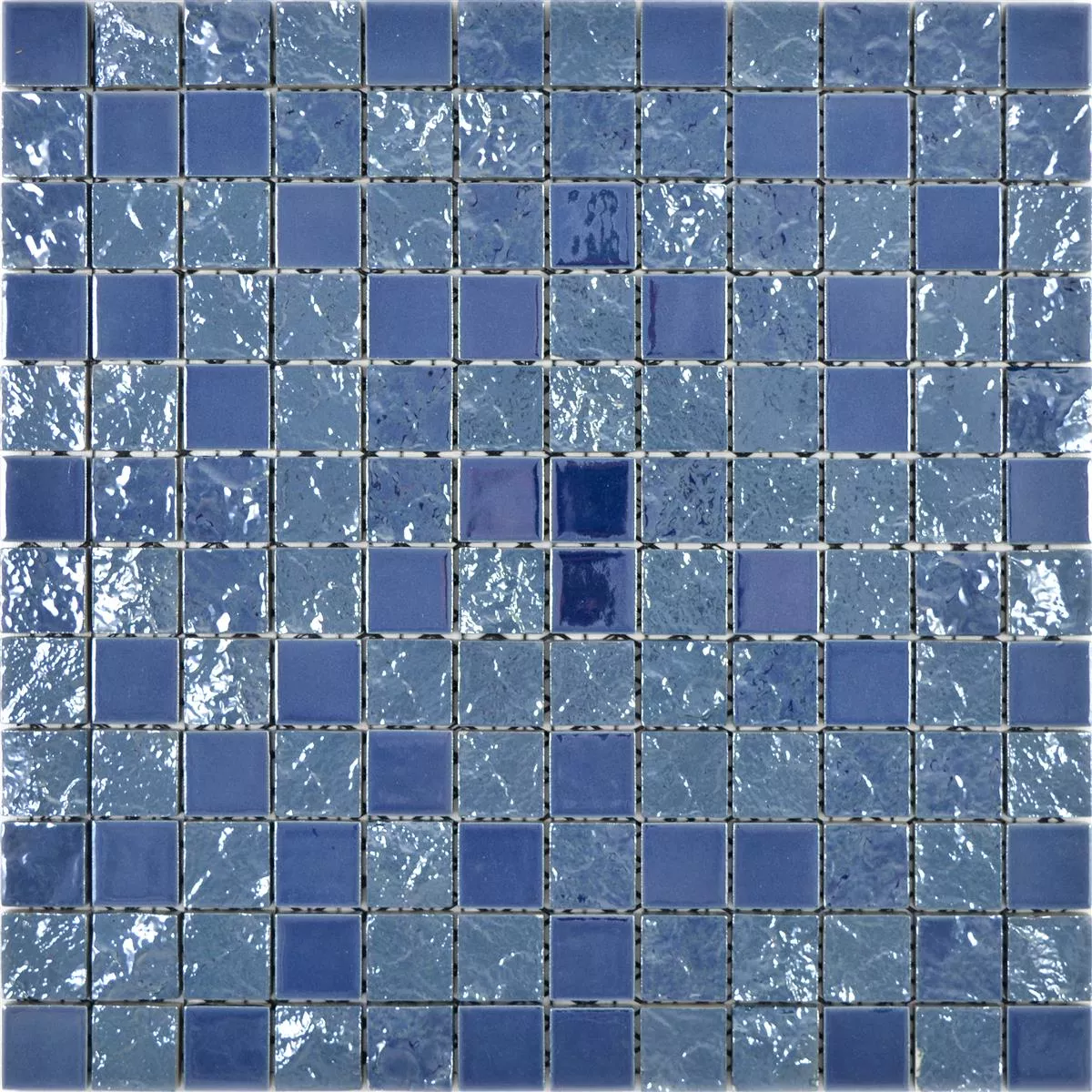 Campione Ceramica Mosaico Piastrelle Shogun 3D Blu