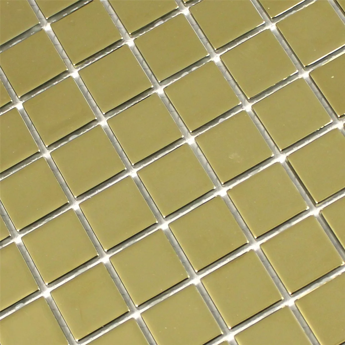 Mosaico Vetro Piastrella Oro Uni 25x25x4mm