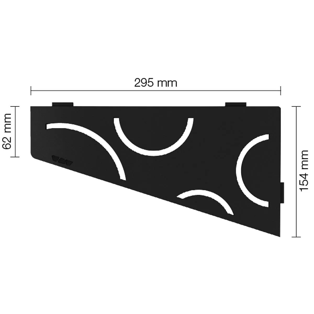 Mensola a muro Mensola per doccia Schlüter quadrata 15,4x29,5 cm Curva Grafite