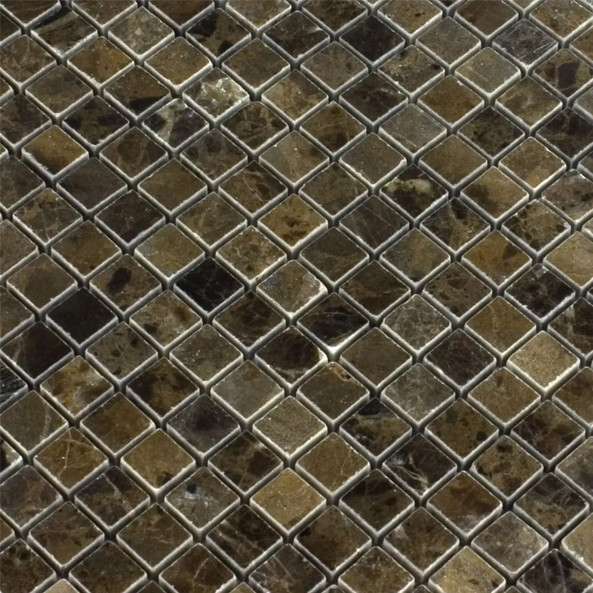 Mosaico Marmo Marrone Lucidato 15x15x7,5mm