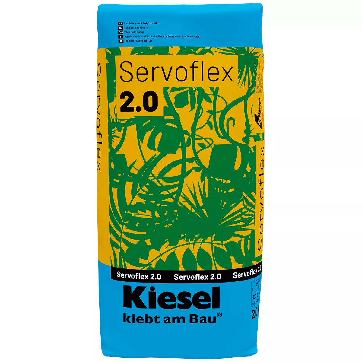 Adesivo flessibile per piastrelle Kiesel Servoflex 2.0 20 kg