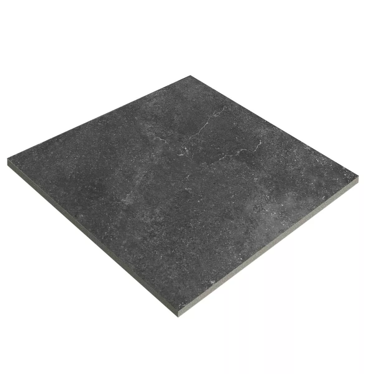 Piastrella Esterni Gres Porcellanato Rockstone Nero 60x60x2 cm