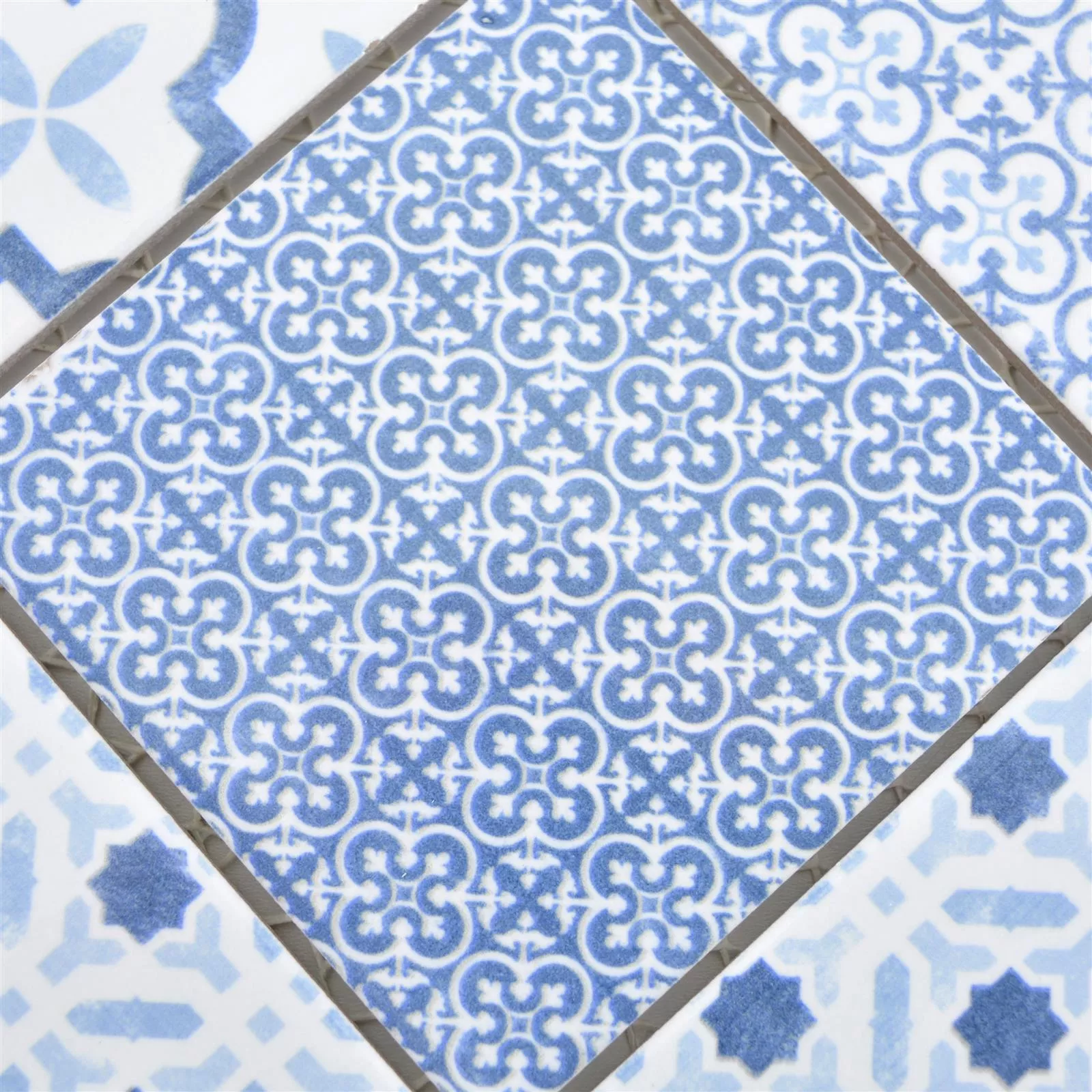 Campione Ceramica Mosaico Romantica Retro Blue