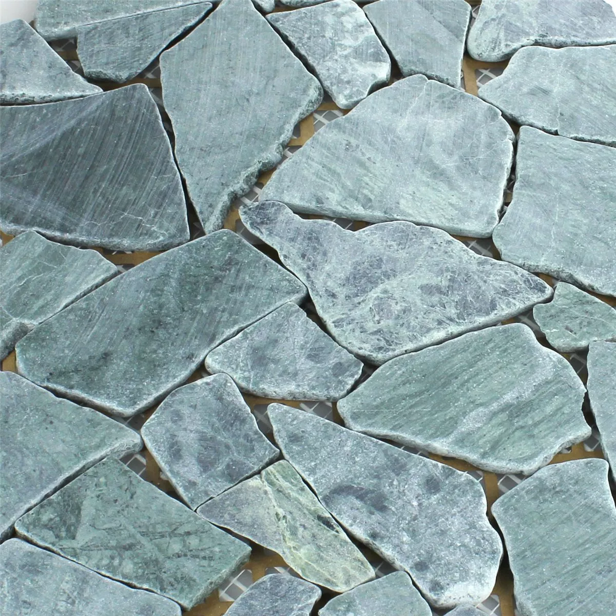 Campione Mosaico Marmo Rotte Piastrelle Verde Guatemala
